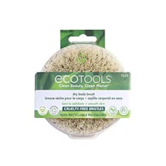 Ecotools sausas kūno šepetėlis, skirtas odos priežiūrai po dušo ir vonios, pašalina nešvarumus ir skatina kraujotaką, mažina celiulito atsiradimą, ekologiškas, veganiškas ir