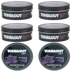 Toni & Guy Мужская формовочная глина для фиксации и текстуры, 75 мл (6 шт. в упаковке)