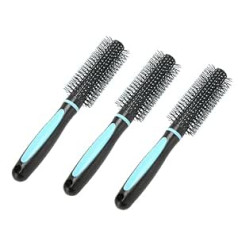 Brrnoo Reduces Hair Pulling, Scalp Massage, Fine Polish - Hair Roller Brush, 3 Piece Round Hair Brush for Home Salon Use