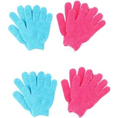 Amosfun 8 Pcs Bath Exfoliating Gloves Exfoliating Towel Loofah Gloves Glove-Like Wash Towels Body Dead Skin Remove Shower Gloves Bath Towel Coffee Polyester Spa