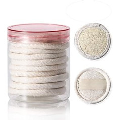 Yeelua 10 Pieces Exfoliating Loofah Sponge Pad Face Loofah Exfoliating Natural Loofah Sponge for Cleansing and Exfoliating Facial Skin, Perfect for Bath, Spa and Shower