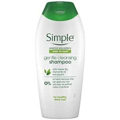 Simple Kind to Hair maigi attīrošs šampūns, 6 gab. ar vitamīnu B5, kumelīšu eļļu un glicerīnu matu kopšanai veseliem, spīdīgiem matiem, 400 ml