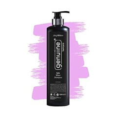 Genuine Haircare Solv sudraba šampūns ar keratīnu balinātiem, izceltiem, sudraba/sirmiem matiem, stiprina spīdumu un matu krāsu, oriģināla matu kopšana, 1000 ml