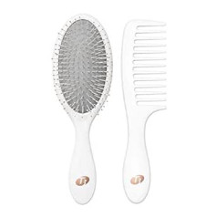 T3 Detangle Duo Brush Set | Detangling birstes un dušas ķemmes komplekts | Ķemme šķidru matu izkliedēšanai un birste mitru matu izkliedēšanai | Visiem matu garumiem un tekstūrām