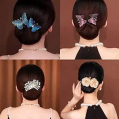 Luckky 4gab Ins Style Elegant Lazy ruļļi, Twist Hairstyle Bun matu aksesuāri, Atkārtoti lietojami spirālveida matu pinumi, Twist and Turn matu sprādzes, Lazy Curler Bun Maker