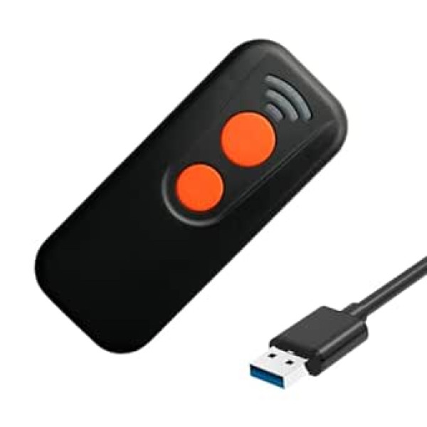 Mini svītrkoda skeneris, bezvadu USB lasītājs QR 1D un 2D kodiem, svītrkodu lasītājs ar WiFi un Bluetooth, profesionāls svītrkodu lasītājs, HDWR HD7600