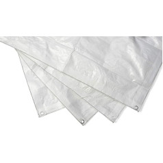 SEILFLECHTER - Poly tape rectangular boat tarpaulin, waterproof and UV-stabilised tarpaulin with eyelets in white, 250 g/m², 4 x 8 m