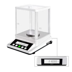 US SOLID 0,001 g precizitātes svari — digitālie analītiskie laboratorijas svari — elektroniski precīzijas svari ar precizitāti līdz 1 mg un 2 LCD ekrāni — 210 g/0,001 g