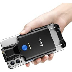 Eyoyo 2D Backclip Bluetooth svītrkoda skeneris, svītrkoda lasītājs mobilajam tālrunim ar aizmugures klipu, QR 1D bezvadu kodu skeneris ar 1600 mAh akumulatoru, darbojas ar Android, iOS, iPhone