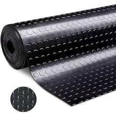 tonchean Rubber Mat Non-Slip Mat 100 x 500 cm Rubber Floor Mat Flooring Protective Mat Garage Floor Mat Workshop Floor for Gym Shed Van Garage Workshop