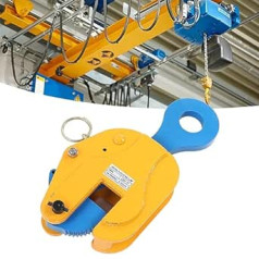 3T Vertical Plate Clamp, 6614 Lbs Vertical Plate Lifting Clamp, 35 mm Jaw Opening, Steel Metal Lifting Clamp, Self-Locking Handling, Lifting Equipment Handling