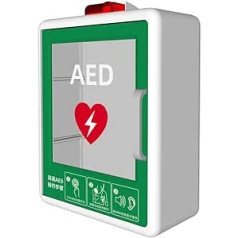 CYTBEK AED-Defibrillator-Aufbewahrungsschrank, AED-Defibrillator-Wandschrank ar Licht- und Alarmsystem, Erste-Hilfe-Schrank, Trennwandposition einstellbar, für Zuhause/Büro/Krankenhaus