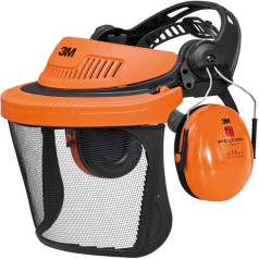 3M PELTOR G5V5CH51 G500 Face Protection and Ear Protection Combination, Orange, 36