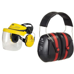 3M Peltor Optime III G500 Multisystem Yellow Ear Protection Black / Red with Double Shell Technology for Maximum Cushioning SNR 35 Hearing Protection Even at Very High Volume