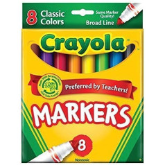 Crayola Classic Marķieri Broad Line 8, iepakojumā 24 gab