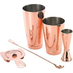 Barfly M37101CP Basics Cocktail Set, 18-8 Steel, Copper