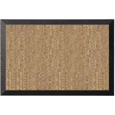 Bi-Office — Kamashi korķa dēlis ar MDF rāmi un dabīgā korķa virsmu, 90 x 60 cm, 19 mm biezs, melns MDF rāmis