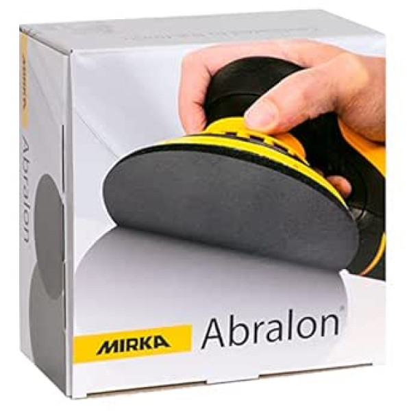 Mirka Abralon Slīpēšanas disks, Pulēšanas disks, Diametrs 125 mm, Velcro 180 Grit, Pac. 20, Slīpēšanai un pulēšanai Krāsa, Koks, Plastmasa