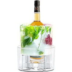 Champagne Bucket Ice Mold, Wine Chiller, Customised Ice Bucket for Your Champagne, and Various Liquor, Can Be Made in Any Flower Food Colouring and Fruits, Beautiful Decoration for Your Party