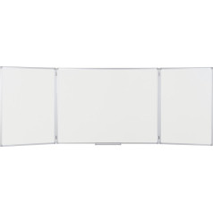 Bi-Office Earth Trio — tāfele Klapptafel mit 3 Weißwandtafeln, Magnetisch Emaillierte Oberflächen, 90 x 60/180 x 60 cm