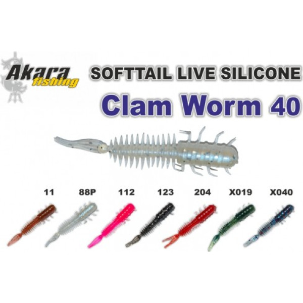 Silikona māneklis AKARA mini SOFTTAIL «Clam Worm»