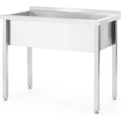 Peldbaseina viena nodalījuma gastronomiskā izlietne Budget Line STAL 800 x 600 x 850 cm - Hendi 811009