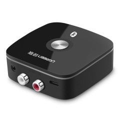 Аудиоадаптер ресивера Bluetooth 5.1 aptX 2RCA на Mini Jack 3,5 мм - черный