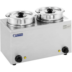 Elektriskais Bain-Marie zupas sildītājs 300W 230V 2 x 3,8L