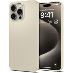 Spigen Aizsargmaciņš iPhone 15 Pro Max Thin Fit bēšs