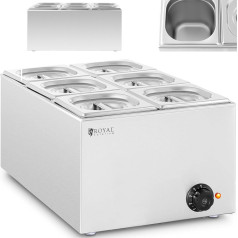 Bain marie elektriskais sildītājs 6 x GN 1/6 640 W