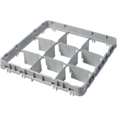 Full Drop E1 stikla virsma CAMBRO grozam 50x50cm 9 nodalījumi - pelēks