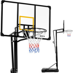 Mobilais basketbola grozu komplekts, regulējams uz statīva, augstums 230-305 cm