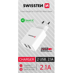 Swissten Smart Travel Charger 2x USB 2.1A