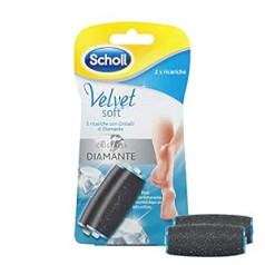 Scholl Velvet Soft, uzpildes iepakojuma ruļļi no dimanta kristāliem, 2 gab