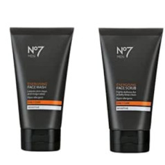 No7 Men Energizing Face Wash x 150 ml & No7 Men Energizing Face Scrub x 150 ml, 2 pieces