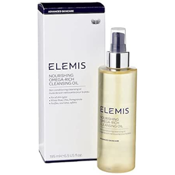 Elemis barojoša Omega-Rich tīrīšanas eļļa, ādu barojoša tīrīšanas eļļa, 1 iepakojums (1 x 195 ml)