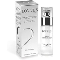 Lovves acu kontūru serums ar augstu dabīgo kosmētiku Lifting Filler Effect Kontrasts Izteiksme grumbas samazina tumšos lokus 30 ml stikla pudele