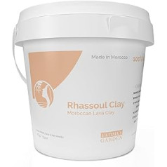 Fatima's Garden - Rhassoul Clay 100% Natural Moroccan Ghassoul Clay Powder for Face, Hair and Hammam; Softening & Cleansing for Skin/Hair, Vegan, Cruelty Free - 1kg