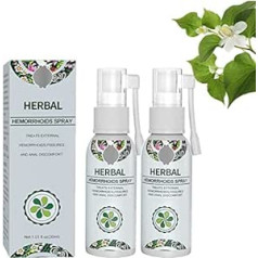 Generic Hemocare Herbal Hemorrhoid Spray, Dabisks augu izcelsmes hemoroīdu aerosols, Hemoroīdu ārstēšana, Ātra hemoroīdu un plaisu novēršana 30 ml (2 iepakojumā)
