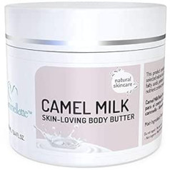 Cammellatte Camel Milk ķermeņa sviests ar šī sviestu - intensīvi barojošs ķermeņa losjons sausai ādai ar vitamīnu C, E - noturīgs mitrums - dabīgs ķermeņa losjons sievietēm vīriešiem - 100 ml