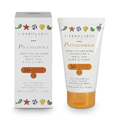 L'erbolario PICCOLOSOLE Sun Cream for Children's Face & Body SPF50+, Pack of 1 (1 x 75 ml)