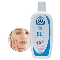 Dline BL-BasicLotion ķermeņa losjons no Pflegeprofi | 500 ml pudele | Mitrinošs krēms sejas krēms ķermeņa losjons sausai ādai | Aloe Vera Bišu vasks Glicerīns Jojobas eļļa Mandeļu eļļa Urīnviela | Ādas aprūpe