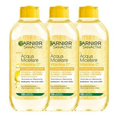 Garnier micelārais ūdens viss vienā SkinActive ar C vitamīnu blāvai un nelīdzenai ādai, bez skalošanas, 3 x 400 ml