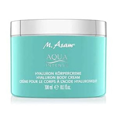 M. Asam Aqua intensīvais hialuroniskais ķermeņa krēms (300 ml) — ķermeņa kopšana bez smaržvielām ar patentētu hialuronskābes kompleksu, mangostāna un cidoniju ekstraktu ievērojami tvirtākai ādai, vegāns