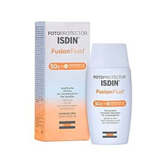 Isdin Fusion Fluid SPF 50+ 50 ml | Saules aizsargkrēms sejai | Piemērots visiem ādas tipiem