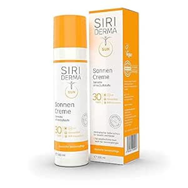 Siriderma Sun Cream SPF30 Mineral Instant Protection for Sensitive Skin Basic, Natural and Highly Compatible Without Nanoparticles (without Fragrance)