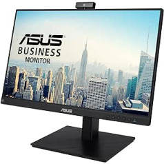 ASUS Business BE24EQSK — 24 collu Full HD monitors — 16:9 IPS panelis, 1920 x 1080 — ergonomisks, šarnīrsavienojums, zilās gaismas filtrs, tīmekļa kamera, mikrofons — DP, HDMI, D-Sub — bez rāmja, mini datora pielikums