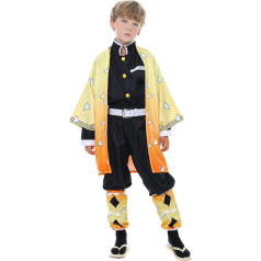 Churgold Agatsuma Zenitsu косплей костюм аниме Zenitsu кимоно наряд Хэллоуин Zenitsu косплей наряды