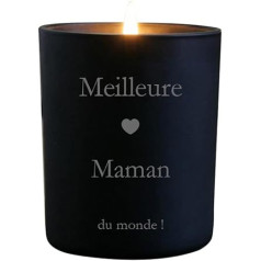 CADEAUX.COM - Vaniļas aromātiskā svece - gravēta svece "Best Mama der Welt" - ideja dāvanai Mātes dienā