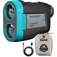 MiLESEEY Golf lāzera tālmērs Hunting 800 m ar slīpuma slēdzi, karoga bloķēšanu un vibrāciju, statīva stiprinājumu, 2 collu LCD displeju, ± 0,5 m precizitāti, nepārtrauktu skenēšanu, āra attāluma meklētāju